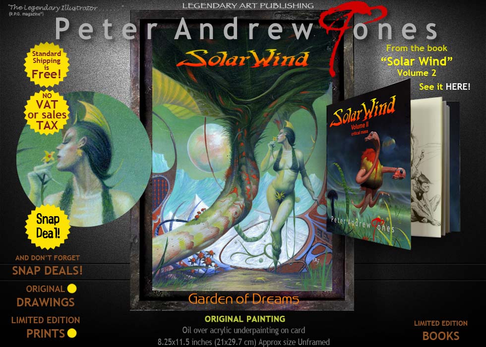 Solar Wind The
              Garden of Dreams Science Fiction Oil Painting and Limited
              Edition Print and book of illustrations