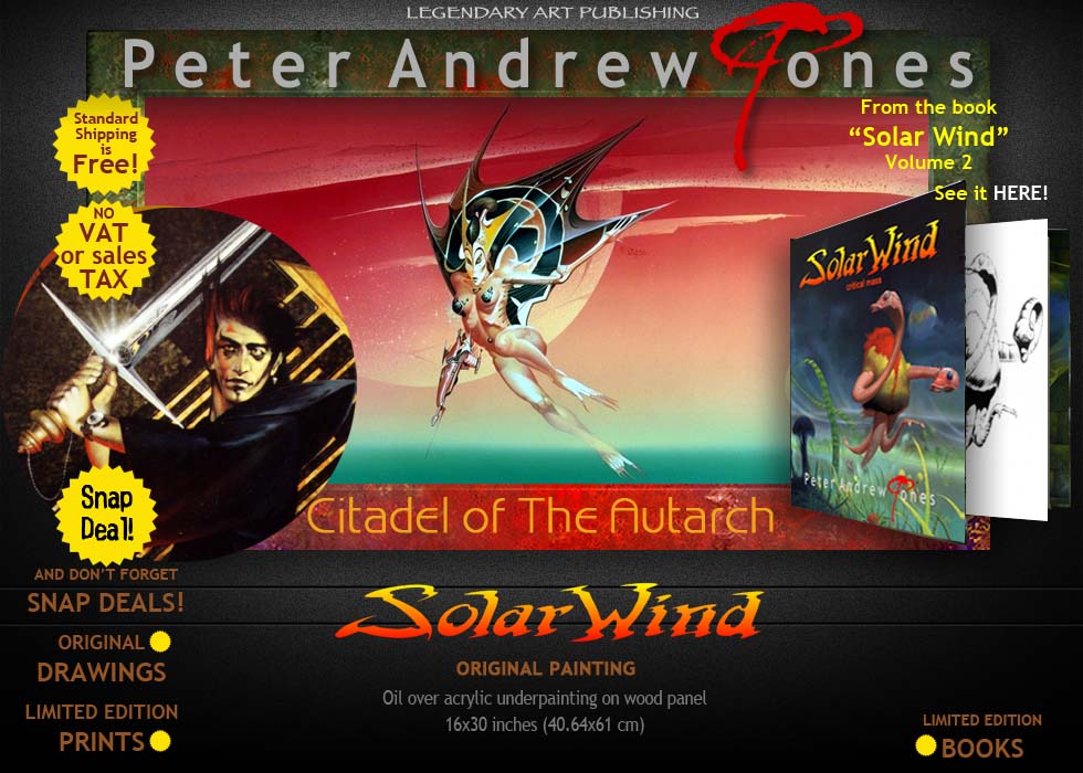 Solar Wind The
              Citadel of The Autarch Science Fiction Oil Painting and
              Limited Edition Print and book of illustration